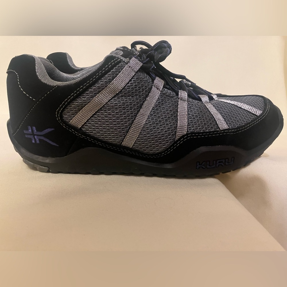 Kuru Chicane Women's Black/Silver/Purple Embroidered Hiking Outdoor Shoes Sz 9.5